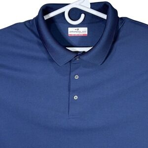 GRANDSLAM Performance Men's Size 2XL Tall Golf Polo‎ Shirt Blue Athletic Stretch